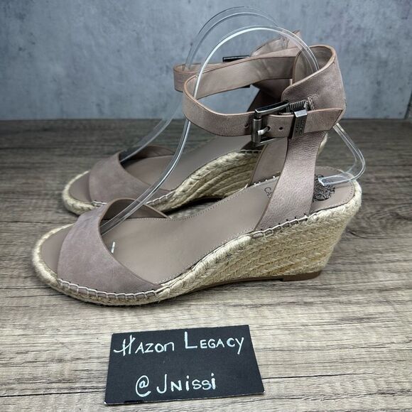 Vince Camuto~Women’s~Heel Wedge Open Toe~VP-Tesa Tauplicious Elko Nubuck~Size 9M - Picture 1 of 9